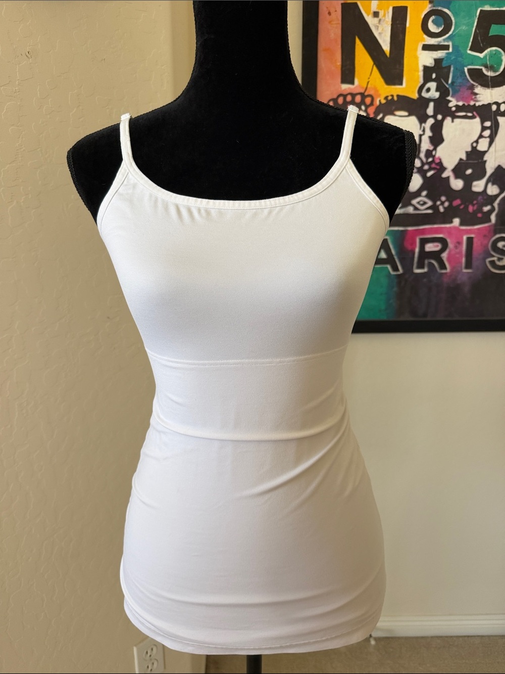 Flexees Shape Ware White Tank With Adjustable Straps Size Large